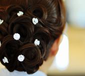 Hairstyles adorned with rhinestones